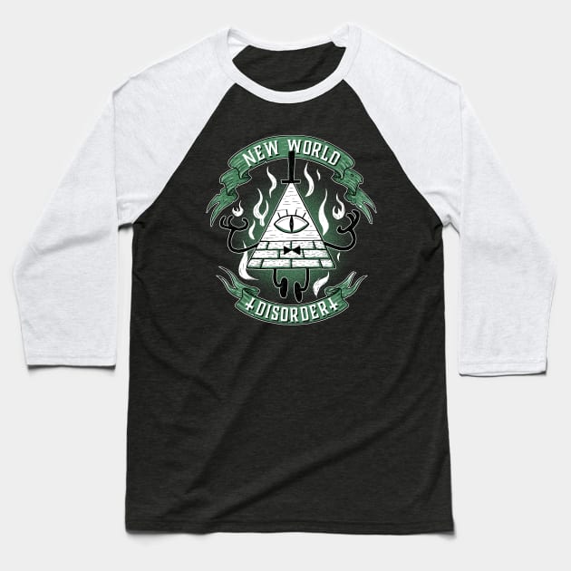 New World Disorder Baseball T-Shirt by Krobilad